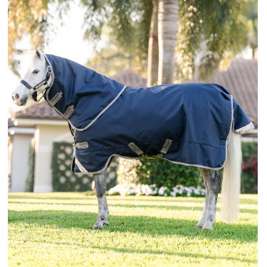 Horseware Amigo 1200D Plus Pony Turnout 50g deken Marine / titaangrijs / zilver Marineblauw
