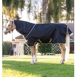 Horseware Amigo 1200D Plus Poney Turnout 0g Deken Zwart / titaniumgrijs / zilver