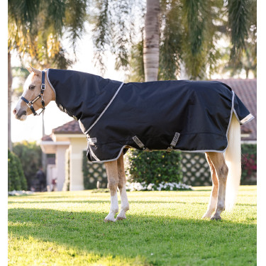 Horseware Amigo 1200D Plus Poney Turnout 0g Deken Zwart / titaniumgrijs / zilver