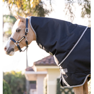Horseware Amigo 1200D Plus Poney Turnout 0g Deken Zwart / titaniumgrijs / zilver