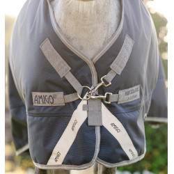 Horseware Amigo 1200D Plus Poney Turnout 0g Deken Marine / titaangrijs / zilver Marineblauw