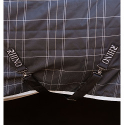 Horseware Rhino Pony Staldeken 250g VL Zwart / wit-grijze ruiten