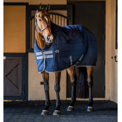Horseware Rhino staldeken 100g Zwart / titaniumgrijs / klassiek blauw