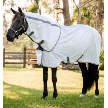 Vliegendeken Horseware Amigo Summer Plus CarreauxMarine / gris titanium / argent Motieven