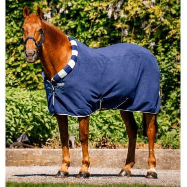 Horseware Newmarket Cosy Fleece Cooler fleecedeken Marine witney Marineblauw
