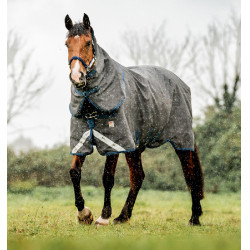 Horseware Rhino HexStop Plus Turnout 0g-deken Grijs / indigo / marineblauw