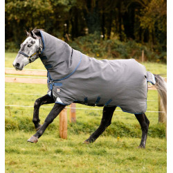 Horseware Rhino HexStop Plus Turnout 0g-deken Grijs / indigo / marineblauw
