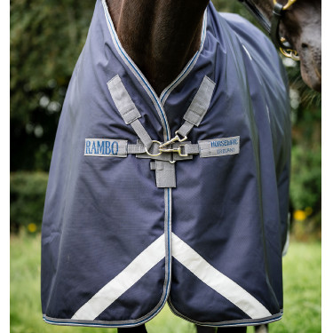 Horseware Rambo Optimo Plus Turnout 0g deken Marine / onweer / zilvergrijs Marineblauw