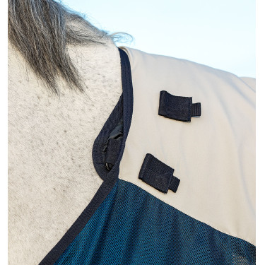 Buitendeken Horseware Rambo® Summer 0g disc met voering 100g Marine / grijs Blauw