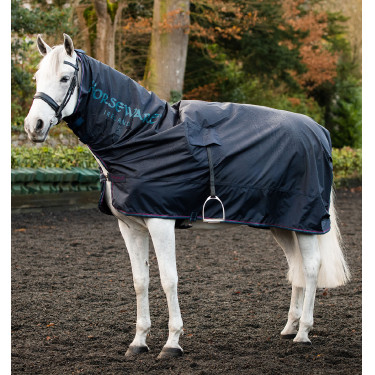 Deken voor het rijden Horseware Rambo Mack in a Sack Marine / bordeaux Blauw Deken voor het rijden Horseware Rambo Mack in a Sack Marine / bordeaux Blauw
