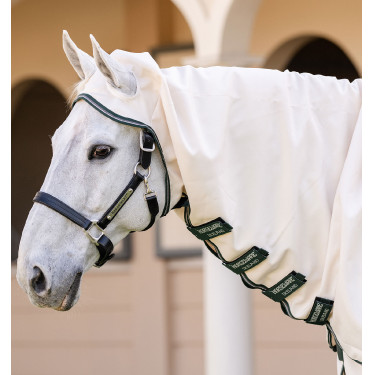 Horseware Rambo hoody pony deken 0g Krijt / jachtgroen / zilver Wit