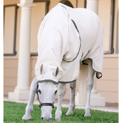 Horseware Rambo hoody pony deken 0g Krijt / jachtgroen / zilver Wit