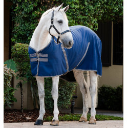 Horseware Rambo boxdeken microvezel voering Marine / onweer / zilvergrijs Marineblauw