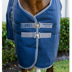Boxdeken Horseware Rambo 100g Marine / onweer / zilvergrijs Marineblauw Boxdeken Horseware Rambo 100g Marine / onweer / zilvergrijs Marineblauw