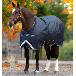 Horseware Amigo Bravo 12 XL 250g deken Marine / marine / goud Marineblauw
