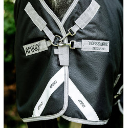 Horseware Amigo Bravo 12 XL 0g deken Zwart / titaniumgrijs / zilver