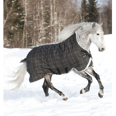 Horseware Rhino Wug Vari-Layer 450g deken Zwart / wit-grijze ruiten