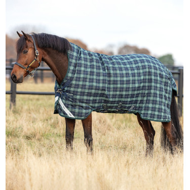 Horseware Rhino Wug 100g deken Groen met ruitjes / marineblauw Horseware Rhino Wug 100g deken Groen met ruitjes / marineblauw