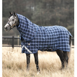 Horseware Rhino Plus Vari-Layer 450g deken Marine met ruitjes / indigo Marineblauw