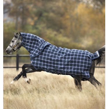 Horseware Rhino Plus Vari-Layer 450g deken Marine met ruitjes / indigo Marineblauw
