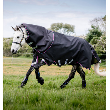 Horseware Rambo Supreme Turnout Vari-layer 1680D 250g deken Marine / bordeaux Blauw