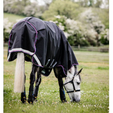 Horseware Rambo Supreme Turnout Vari-layer 1680D 250g deken Marine / bordeaux Blauw