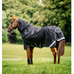 Horseware Rambo Supreme 1680D Turnout 0g Deken Zwart / storm / zilvergrijs