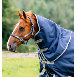 Halsstuk Horseware Amigo® Bravo 12 Original 150g 1200D Marine / titaangrijs / zilver Marineblauw