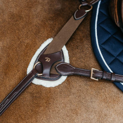 Beschermpad van kunstschapenvacht voor 5-punts jachtcollier Dy'on Bruin