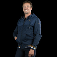 Sweatshirt heren Eno Flags & Cup Marineblauw
