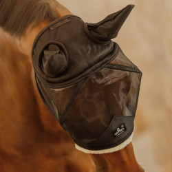 Vliegmaskers Kentucky Skin Friendly met oren Zwart Vliegmaskers Kentucky Skin Friendly met oren Zwart
