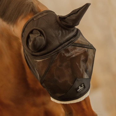 Vliegmaskers Kentucky Skin Friendly met oren Zwart Vliegmaskers Kentucky Skin Friendly met oren Zwart