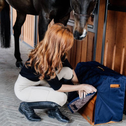 Beschermhoes voor poetstas Show Grooming Deluxe van Kentucky Marineblauw