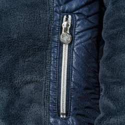 Kinderfleecevest Kahari Flags & Cup Marineblauw