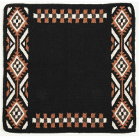 Tapis navajo Westride by Franck Perret Dakota Noir / marron