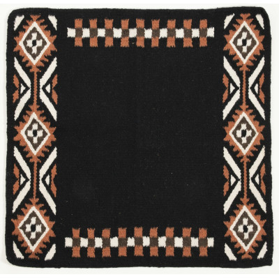 Tapis navajo Westride by Franck Perret Dakota Noir / marron