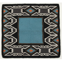 Navajo-deken Westride by Franck Perret Nebraska Blauw / zwart