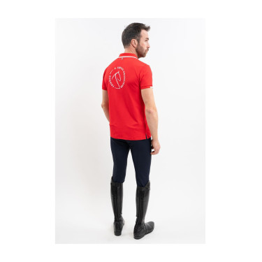 Polo Harcour Dranse heren Swiss Equestrian Friends Rood