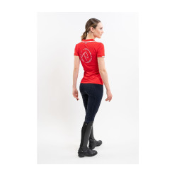 Polo Harcour Douve dames Swiss Equestrian Friends Rood
