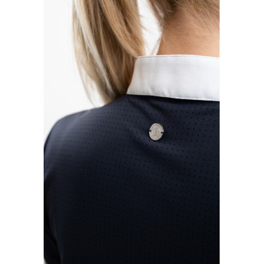 Wedstrijdpolo Harcour Paris dames Marine Marineblauw Wedstrijdpolo Harcour Paris dames Marine Marineblauw