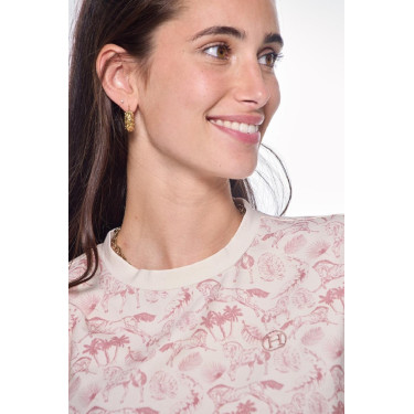 Dames paardrij T-shirt Harcour Tabatha roze Dames paardrij T-shirt Harcour Tabatha roze