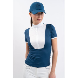 Wedstrijdpolo Harcour Shine Lagoonblauw