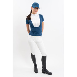 Wedstrijdpolo Harcour Shine Lagoonblauw