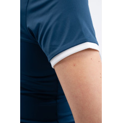 Wedstrijdpolo Harcour Shine Lagoonblauw