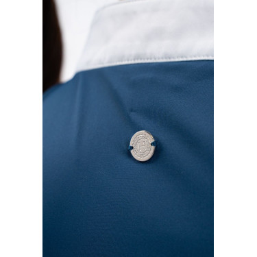 Wedstrijdpolo Harcour Shine Lagoonblauw