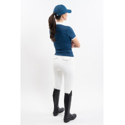 Wedstrijdpolo Harcour Shine Lagoonblauw