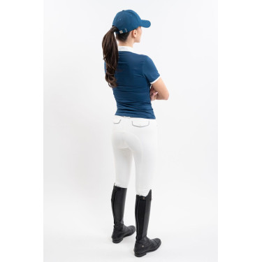 Wedstrijdpolo Harcour Shine Lagoonblauw