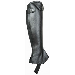 Mini Chaps Vivaldi Leder Gegranuleerd T de T Zwart