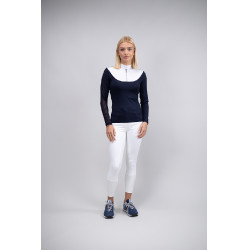 Wedstrijdpolo Harcour Coquette Marine Marineblauw