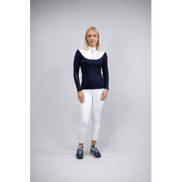 Wedstrijdpolo Harcour Coquette Marine Marineblauw